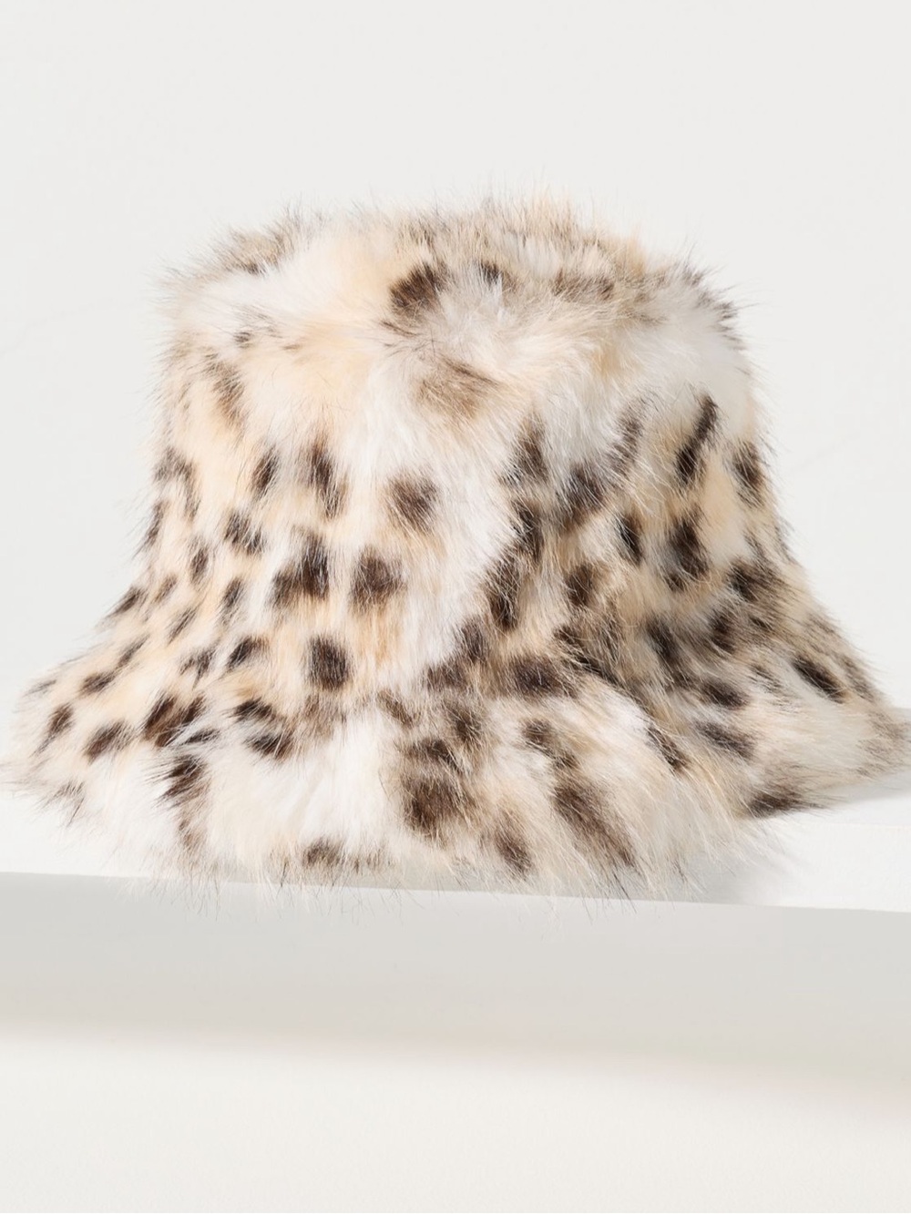 Anthropologie Fuzzy Faux Fur Reversible Hat